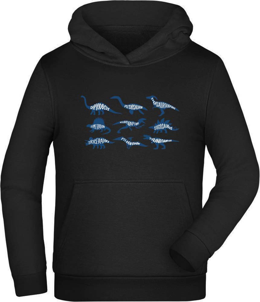Hoodie Hooded Sweatshirt Kids - Dinosaur Silhouettes i90